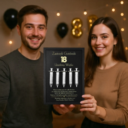 Ramka czarna personalizowana tabliczka twoje ostatnie 800+ zabawny prezent na 18 urodziny